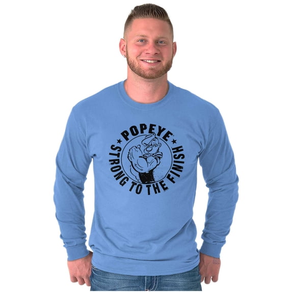 Popeye Strong To The Finish Flexing Long Sleeve TShirt Men Women Brisco Brands M