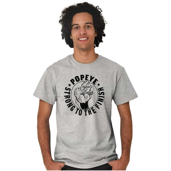 Popeye Strong To The Finish Flexing Men's Graphic T Shirt Tees Brisco Brands L