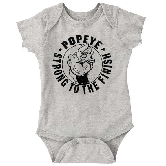Popeye Strong To The Finish Flexing Romper Boys or Girls Infant Baby Brisco Brands 18M