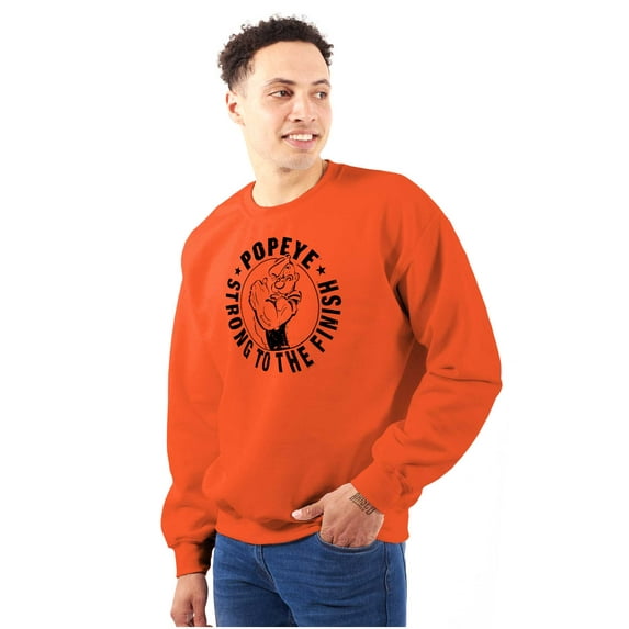 Popeye Strong To The Finish Flexing Sweatshirt for Men or Women Brisco Brands L