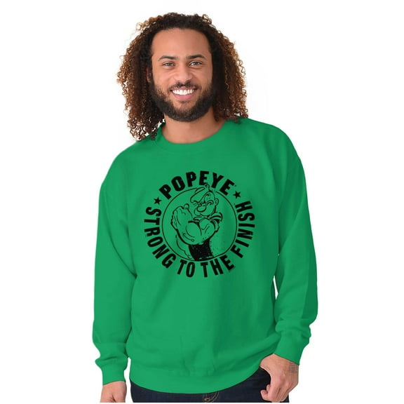 Popeye Strong To The Finish Flexing Sweatshirt for Men or Women Brisco Brands S