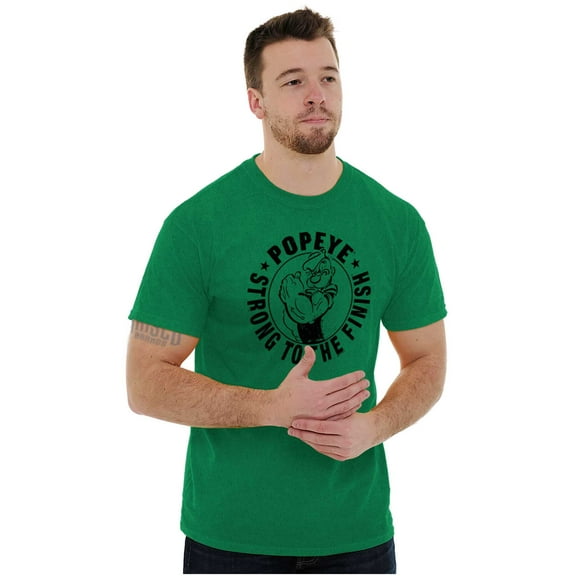 Popeye Strong To The Finish Flexing Unisex Plus Size Graphic Tee Brisco Brands 2X