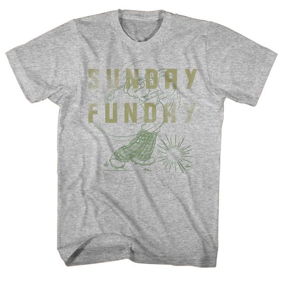 Popeye Sunday Gray Heather Adult T-Shirt