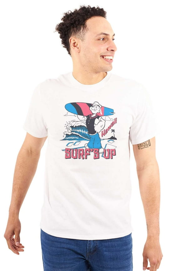 Surf's Up Hawaii Cartoon Men's Graphic T Shirt Tees Brisco Brands S