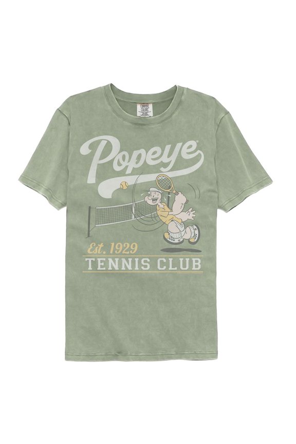 Popeye Tennis Club Est 1929 Sandstone Adult Comfort Color T-Shirt
