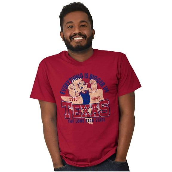 Popeye Texas TX Local State Pride Men's Graphic T Shirt Tees Brisco Brands 3X