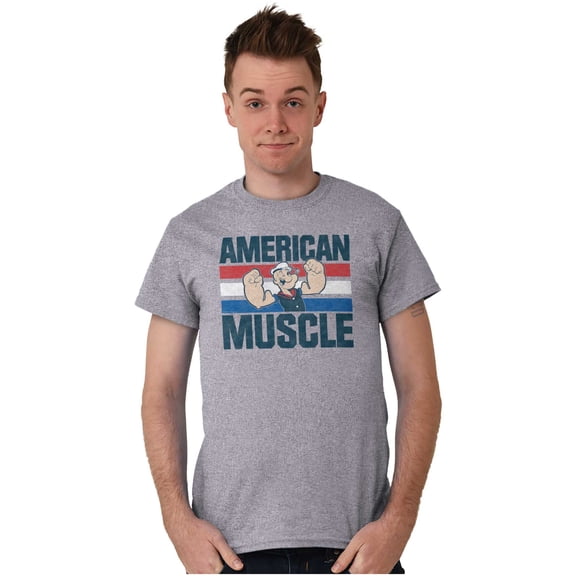Popeye The Sailor American Muscle Men's Graphic T Shirt Tees Brisco Brands M