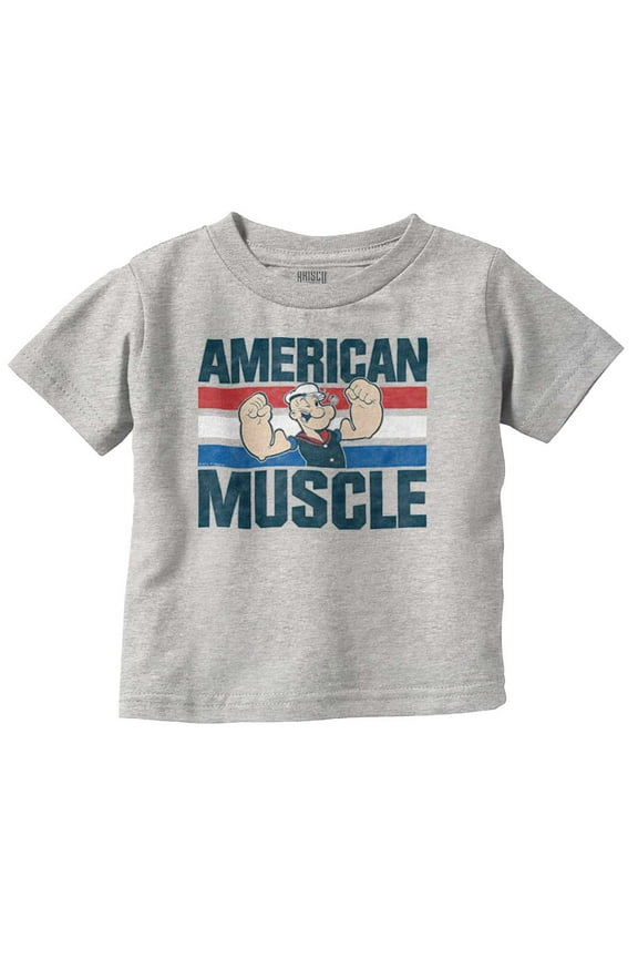 Popeye The Sailor American Muscle Youth T Shirt Tee Boys Infant Toddler Brisco Brands 5T