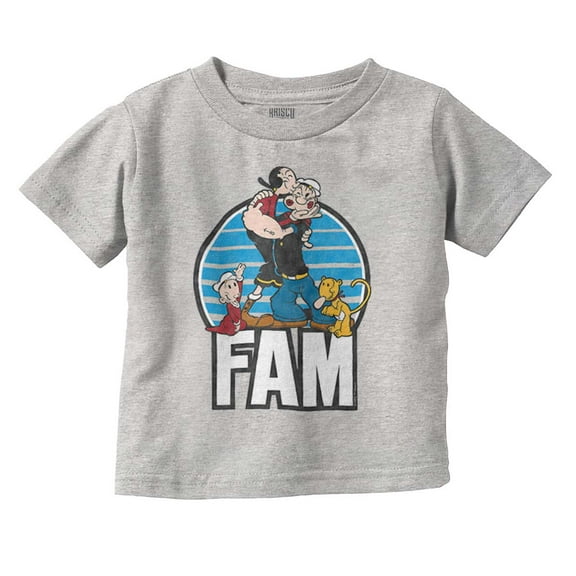 Popeye The Sailor Fam Adorable Family Toddler Boy Girl T Shirt Infant Toddler Brisco Brands 12M