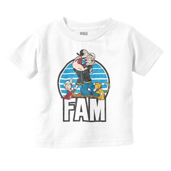 Popeye The Sailor Fam Adorable Family Toddler Boy Girl T Shirt Infant Toddler Brisco Brands 24M
