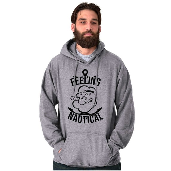 Popeye The Sailor Feeling Nautical Hoodie Sweatshirt Women Men Brisco Brands S