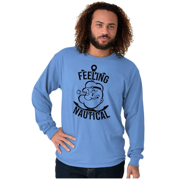 Popeye The Sailor Feeling Nautical Long Sleeve TShirt Men Women Brisco Brands M