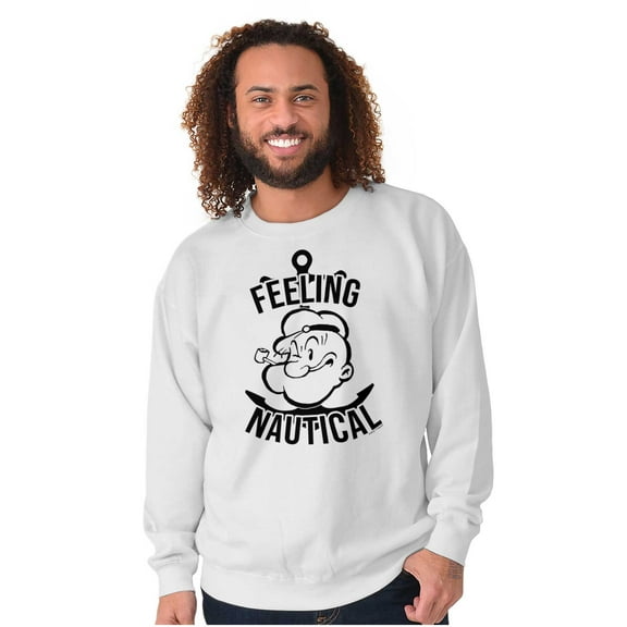 Popeye The Sailor Feeling Nautical Sweatshirt for Men or Women Brisco Brands X
