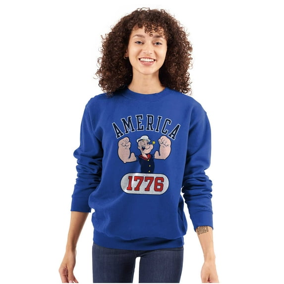 Popeye The Sailor Man America 1776 Sweatshirt for Men or Women Brisco Brands X