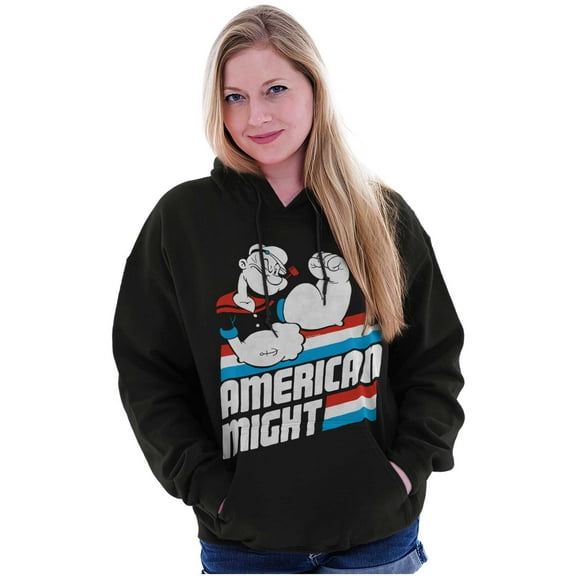 Popeye The Sailor Man American Might Hoodie Sweatshirt Women Men Brisco Brands X