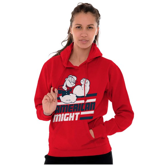 Popeye The Sailor Man American Might Hoodie Sweatshirt Women Men Brisco Brands X