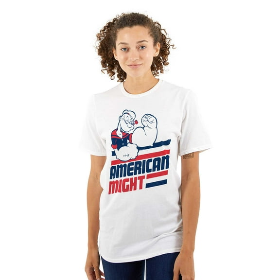 Popeye The Sailor Man American Might Men's Graphic T Shirt Tees Brisco Brands L