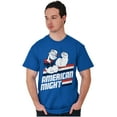 thumbnail image 1 of Popeye The Sailor Man American Might Plus Size Crewneck Graphic Tee Shirt Brisco Brands 3X, 1 of 4