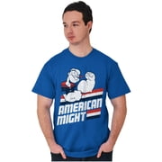 Popeye The Sailor Man American Might Plus Size Crewneck Graphic Tee Shirt Brisco Brands 3X