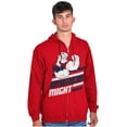 thumbnail image 1 of Popeye The Sailor Man American Might Unisex Plus Size Zip Hoodie Brisco Brands 4X, 1 of 5