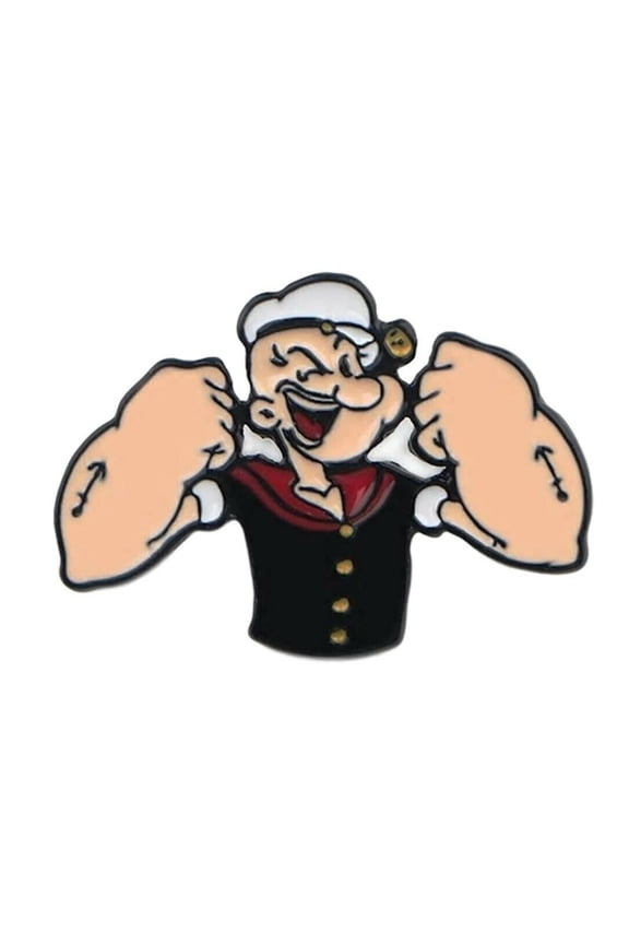 Popeye The Sailor Man Character 1.25 Inches Wide Enamel Metal Pin
