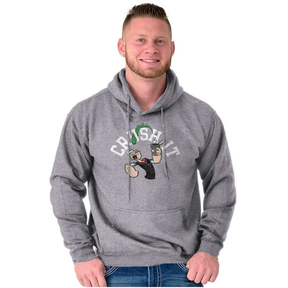 Popeye The Sailor Man Crush It Funny Hoodie Sweatshirt Women Men Brisco Brands S