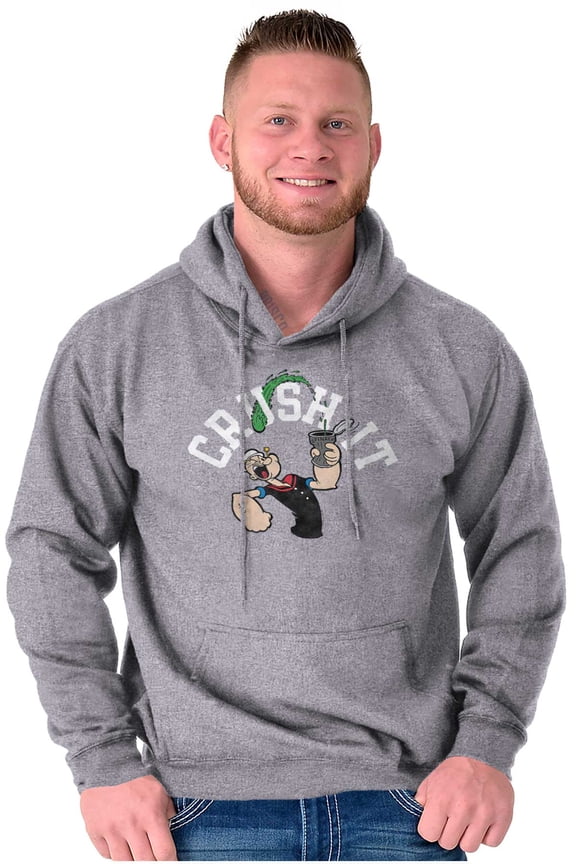 Popeye The Sailor Man Crush It Funny Hoodie Sweatshirt Women Men Brisco Brands S