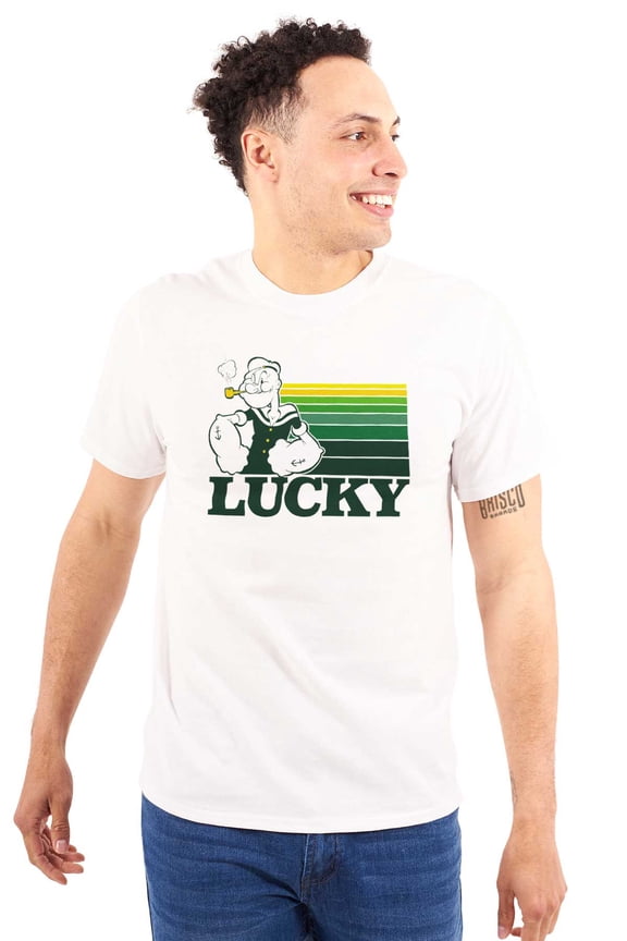 The Sailor Man Lucky St Paddys Plus Size Crewneck Graphic Tee Shirt Brisco Brands 4X