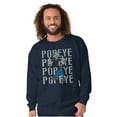 thumbnail image 1 of Popeye The Sailor Man On Repeat Retro Sweatshirt for Men or Women Brisco Brands S, 1 of 5