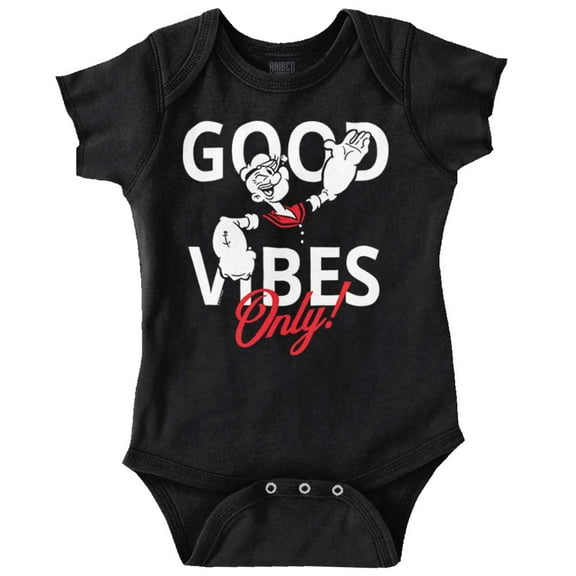Popeye The Sailor Man Positive Quote Romper Boys or Girls Infant Baby Brisco Brands 12M