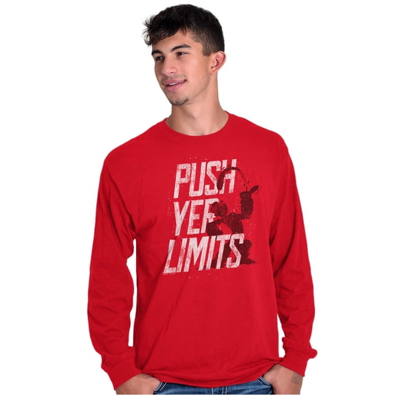 Popeye The Sailor Man Push Yer Limits Long Sleeve TShirt Men Women Brisco Brands M