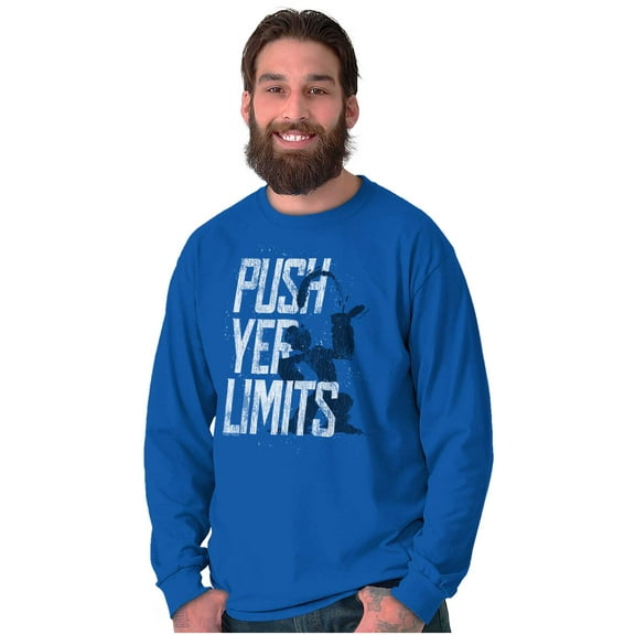 Popeye The Sailor Man Push Yer Limits Long Sleeve TShirt Men Women Brisco Brands S