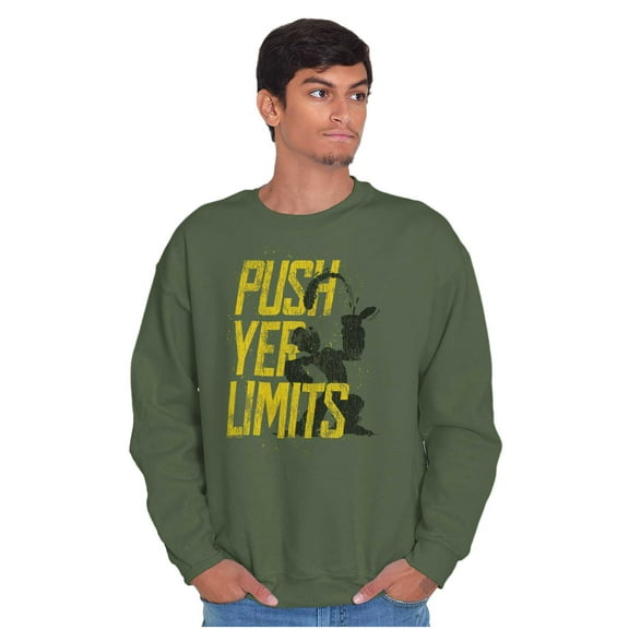 Popeye The Sailor Man Push Yer Limits Sweatshirt for Men or Women Brisco Brands S