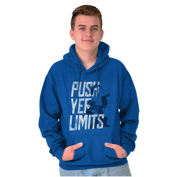 Popeye The Sailor Man Push Yer Limits Unisex Plus Fleece Graphic Hoodie Brisco Brands 5X