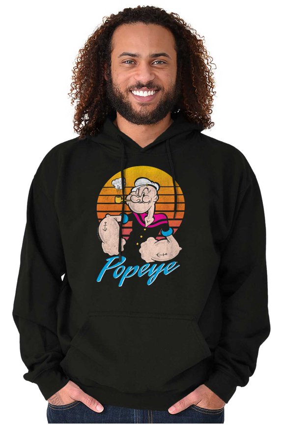 The Sailor Man Retro Sunset Unisex Plus Size Hoodie Brisco Brands 5X