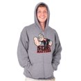 thumbnail image 1 of Popeye The Sailor Man Size Matters Zip Up Hoodie Men's Women's Brisco Brands S, 1 of 6
