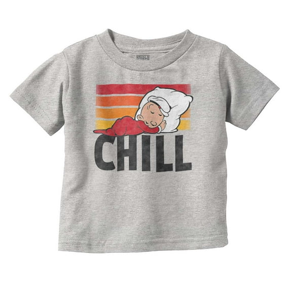 Popeye The Sailor Man Sleeping Chill Toddler Boy Girl T Shirt Infant Toddler Brisco Brands 12M
