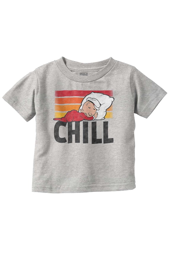 Popeye The Sailor Man Sleeping Chill Toddler Boy Girl T Shirt Infant Toddler Brisco Brands 12M