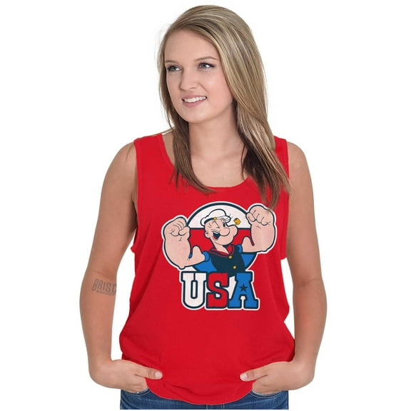 Popeye The Sailor Man USA Muscle Tank Top T Shirts Men Women Brisco Brands M