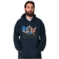 thumbnail image 1 of Popeye Thumbs Up USA American Flag Unisex Plus Size Hoodie Brisco Brands 3X, 1 of 2