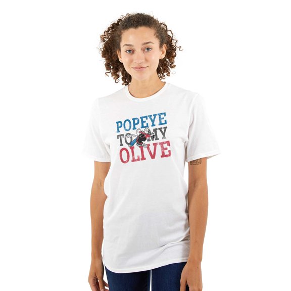 Popeye To My Olive Oyl Cute Couple Women Plus Size Graphic Tee Tees Brisco Brands 3X