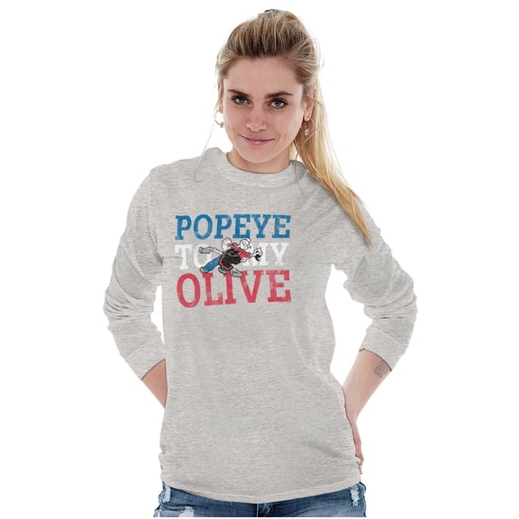 Popeye To My Olive Oyl Cute Couple Women Plus Size Long Sleeve Tee Brisco Brands 3X