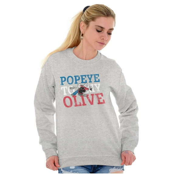 Popeye To My Olive Oyl Cute Couple Women Plus Size Sweatshirt Brisco Brands 3X
