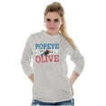 thumbnail image 1 of Popeye To My Olive Oyl Cute Couple Women's Long Sleeve T Shirt Brisco Brands S, 1 of 6