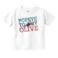thumbnail image 1 of Popeye To My Olive Oyl Cute Couple Youth T Shirt Tee Girls Infant Toddler Brisco Brands 5T, 1 of 5