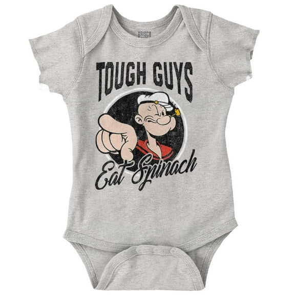 Popeye Tough Guys Eat Spinach Funny Bodysuit Jumper Boys Infant Baby Brisco Brands 12M