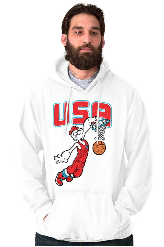 USA Basketball Dunk Cartoon Hoodie Hooded Sweatshirt Men Brisco Brands M