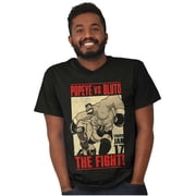 Popeye VS Bluto The Boxing Fight Mens Graphic T Shirt Tees Brisco Brands X