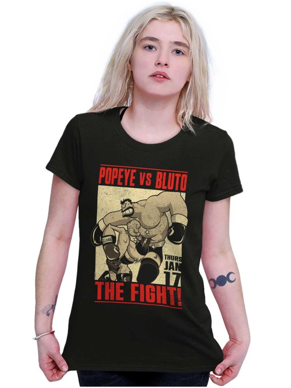 VS Bluto The Boxing Fight Womens Slim Fit Graphic Tee Brisco Brands M