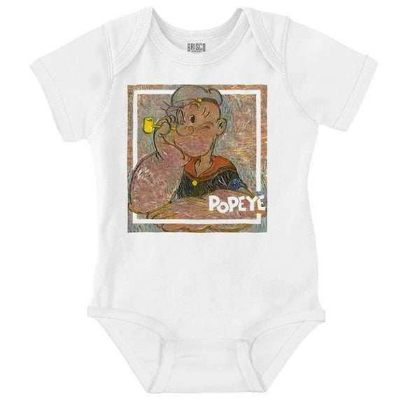 Popeye Van Gogh Modern Art Painting Romper Boys or Girls Infant Baby Brisco Brands NB